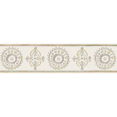LEE JOFA TL10175.116.0 BELLES TAPE GREY/BEIGE TRIM - Eade's Wallpaper