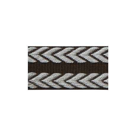 LEE JOFA TL10182.616.0 CHEVRON BRAID BROWN & FLAX TRIM - Eade's Wallpaper