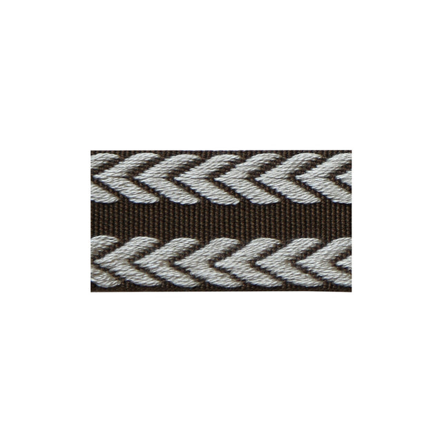 LEE JOFA TL10182.616.0 CHEVRON BRAID BROWN & FLAX TRIM - Eade's Wallpaper