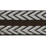 LEE JOFA TL10182.616.0 CHEVRON BRAID BROWN & FLAX TRIM - Eade's Wallpaper