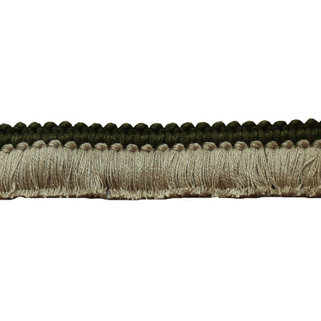 LEE JOFA TL10184.316.0 CUT RUCHE TWO GREEN & FLAX TRIM - Eade's Wallpaper