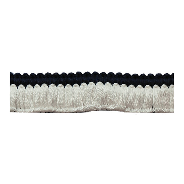 LEE JOFA TL10184.501.0 CUT RUCHE TWO NAVY & WHTIE TRIM - Eade's Wallpaper