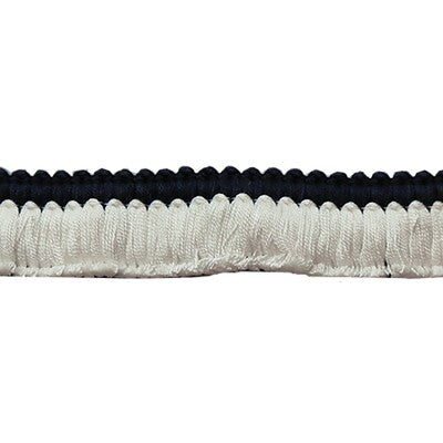 LEE JOFA TL10184.501.0 CUT RUCHE TWO NAVY & WHTIE TRIM - Eade's Wallpaper