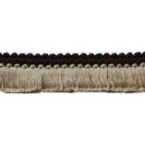 LEE JOFA TL10184.616.0 CUT RUCHE TWO BROWN & FLAX TRIM - Eade's Wallpaper