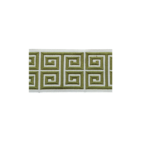 LEE JOFA TL10185.316.0 GREEK EMB BORDER GREEN TRIM - Eade's Wallpaper