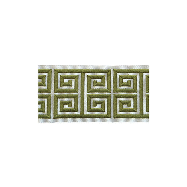 LEE JOFA TL10185.316.0 GREEK EMB BORDER GREEN TRIM - Eade's Wallpaper