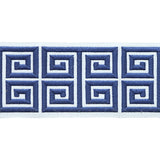 LEE JOFA TL10185.501.0 GREEK EMB BORDER NAVY TRIM - Eade's Wallpaper
