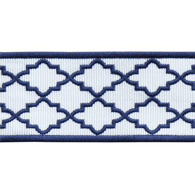 LEE JOFA TL10186.501.0 MOROCCAN EMB BORDER NAVY TRIM - Eade's Wallpaper