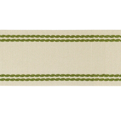LEE JOFA TL10189.1623.0 BRAID W/TRAMLINES FLAX&OLIVE GRN TRIM - Eade's Wallpaper