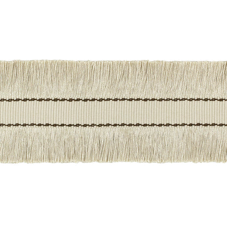 LEE JOFA TL10190.166.0 CUT RUCHE FRINGE FLAX & BRONZE TRIM - Eade's Wallpaper