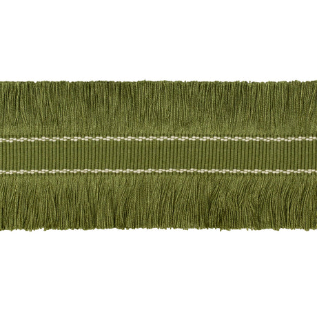 LEE JOFA TL10190.3.0 CUT RUCHE FRINGE OLIVE GREEN TRIM - Eade's Wallpaper