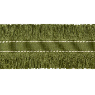 LEE JOFA TL10190.3.0 CUT RUCHE FRINGE OLIVE GREEN TRIM - Eade's Wallpaper