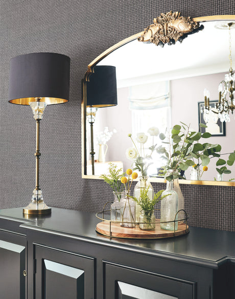York TL1901 Cottage Basket Black Wallpaper