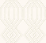 York TL1910 Ettched Lattice Taupe Wallpaper