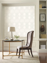 York TL1910 Ettched Lattice Taupe Wallpaper