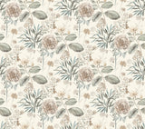 York TL1918 Midsummer Floral Beige & Green Wallpaper