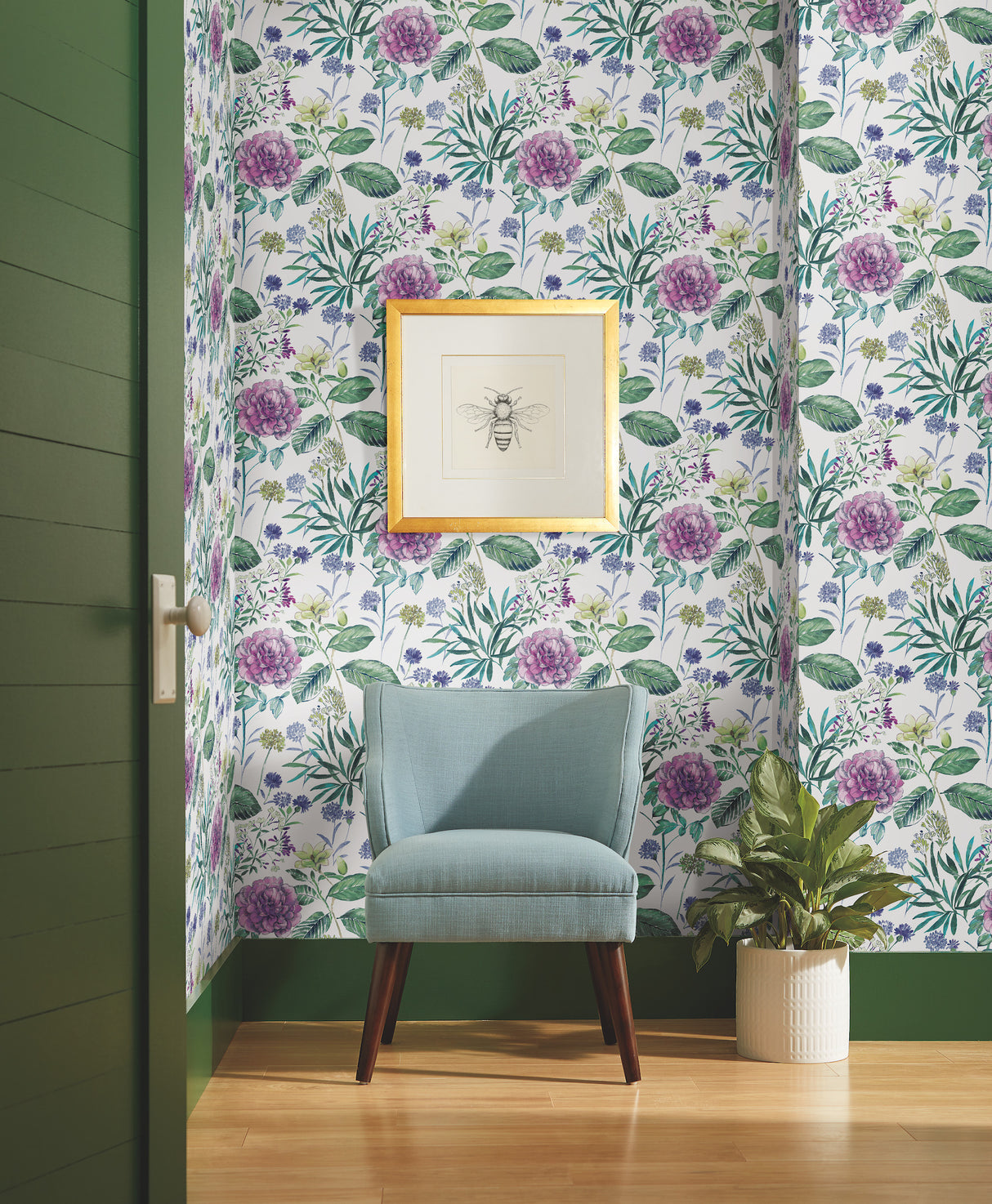 York TL1920 Midsummer Floral Violet Wallpaper