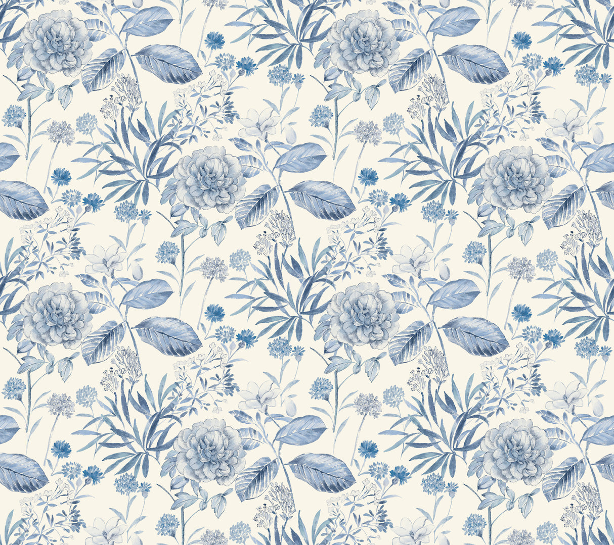 York TL1921 Midsummer Floral Blue Wallpaper