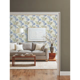 York TL1928 Handpainted Songbird Green & Blue Wallpaper