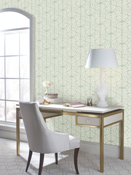 York TL1943 Fern Tile Green Wallpaper