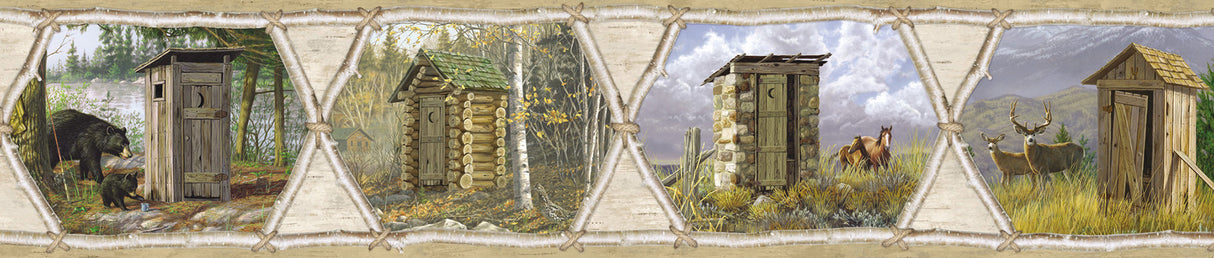 Chesapeake TLL48551B Sabbatia Grey Privy Collection Border