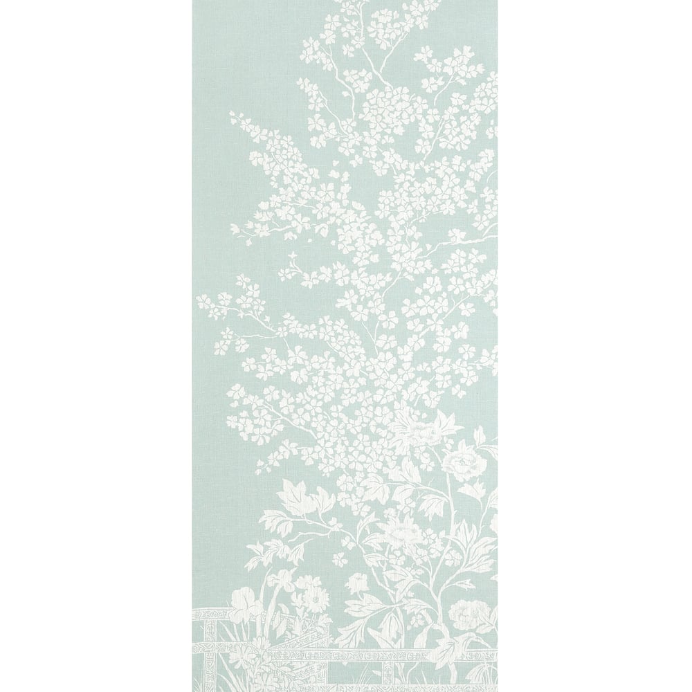 Thibaut TM10854-1 VILLA GARDEN MURAL - PANEL 1 Robin's Egg Wallpaper