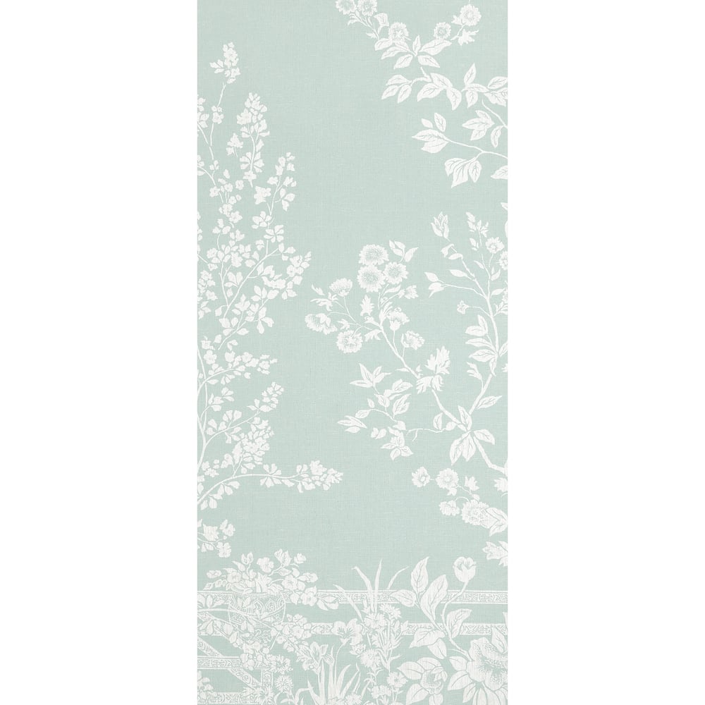 Thibaut TM10854-3 VILLA GARDEN MURAL - PANEL 3 Robin's Egg Wallpaper
