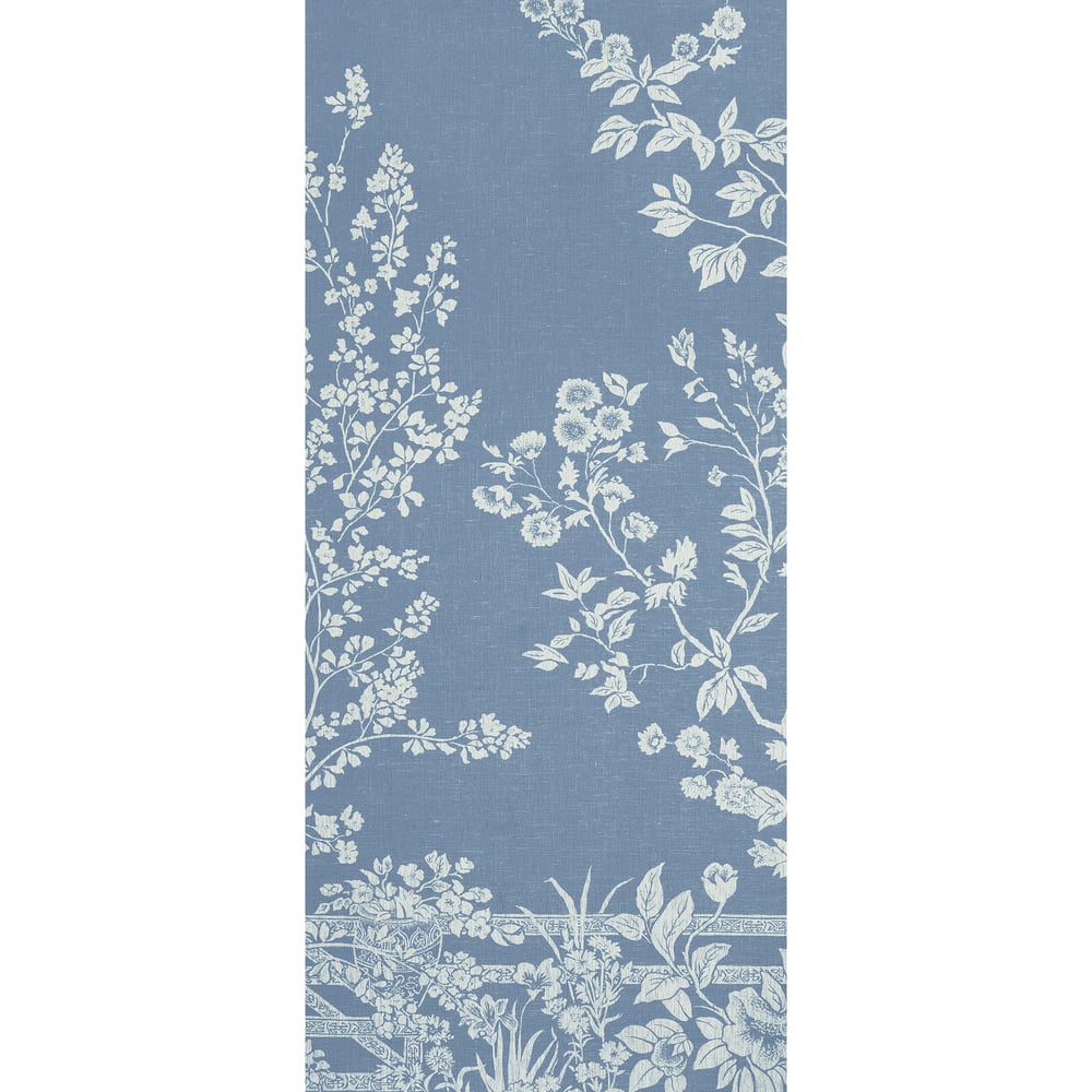 Thibaut TM10856-3 VILLA GARDEN MURAL - PANEL 3 Navy Wallpaper