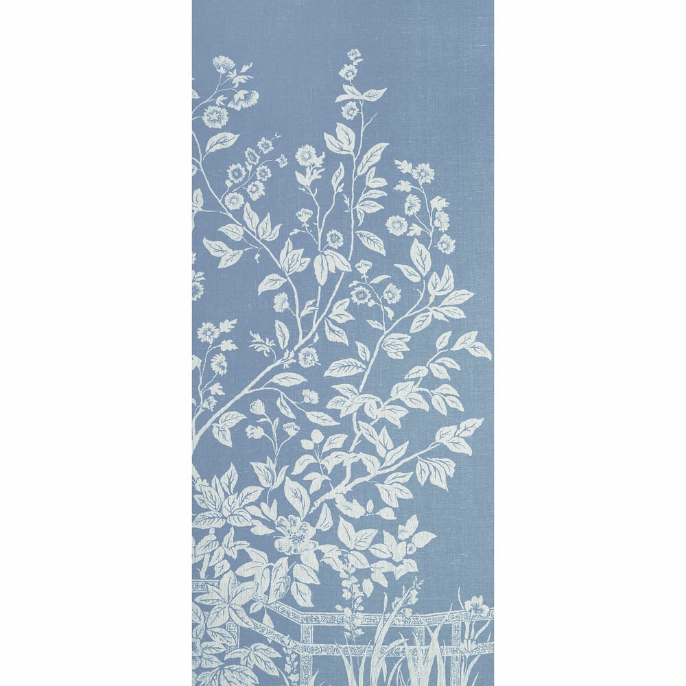 Thibaut TM10856-4 VILLA GARDEN MURAL - PANEL 4 Navy Wallpaper