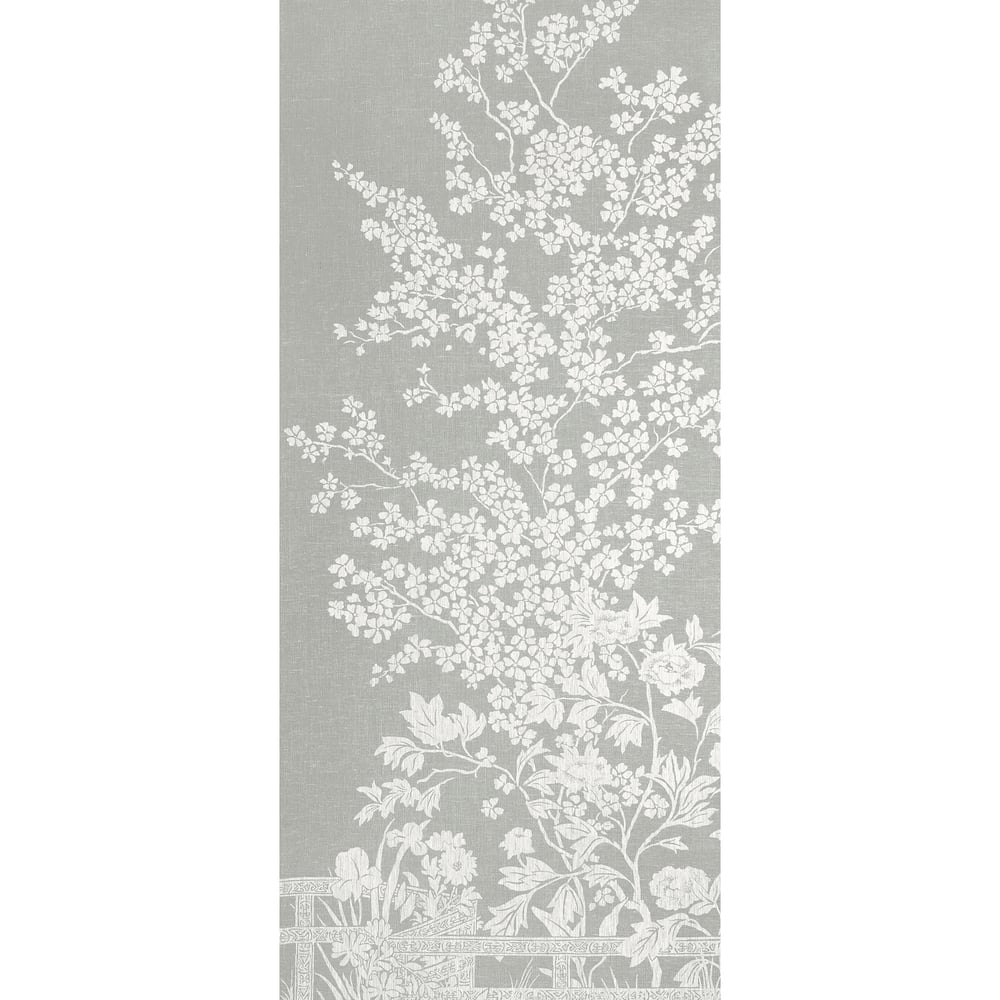 Thibaut TM10857-1 VILLA GARDEN MURAL - PANEL 1 Charcoal Wallpaper