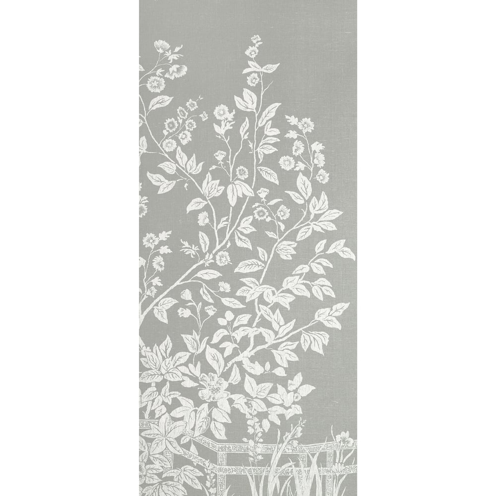 Thibaut TM10857-4 VILLA GARDEN MURAL - PANEL 4 Charcoal Wallpaper
