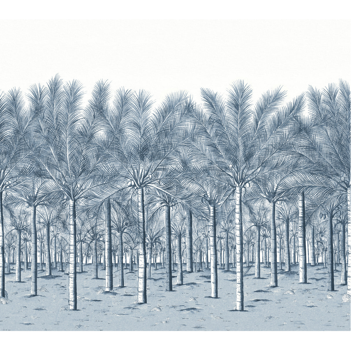 Thibaut TM13951 PALM GROVE MURAL Navy