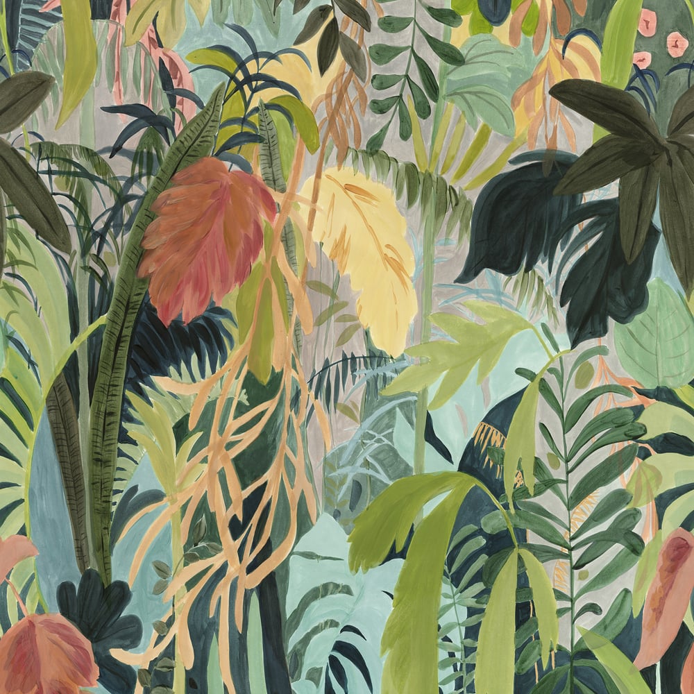 Thibaut TM15853 RAINFOREST MURAL Tropical Wallpaper