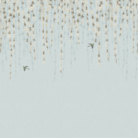 Thibaut BLOSSOM MURAL TM24453 in Blue Mural - YUTORI