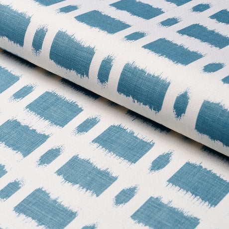 Schumacher Townline Road Marine Fabric - Eade's Wallpaper