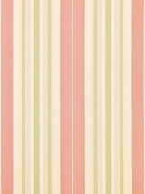 Scalamandre TT 00010016 ROSE/GREEN DEANNA STRIPE Fabric - Eade's Wallpaper