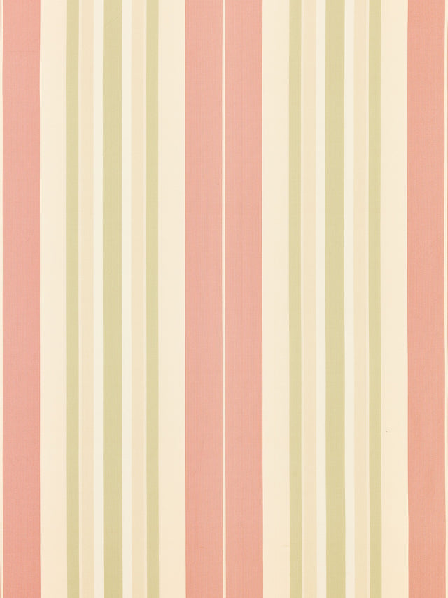 Scalamandre TT 00010016 ROSE/GREEN DEANNA STRIPE Fabric - Eade's Wallpaper