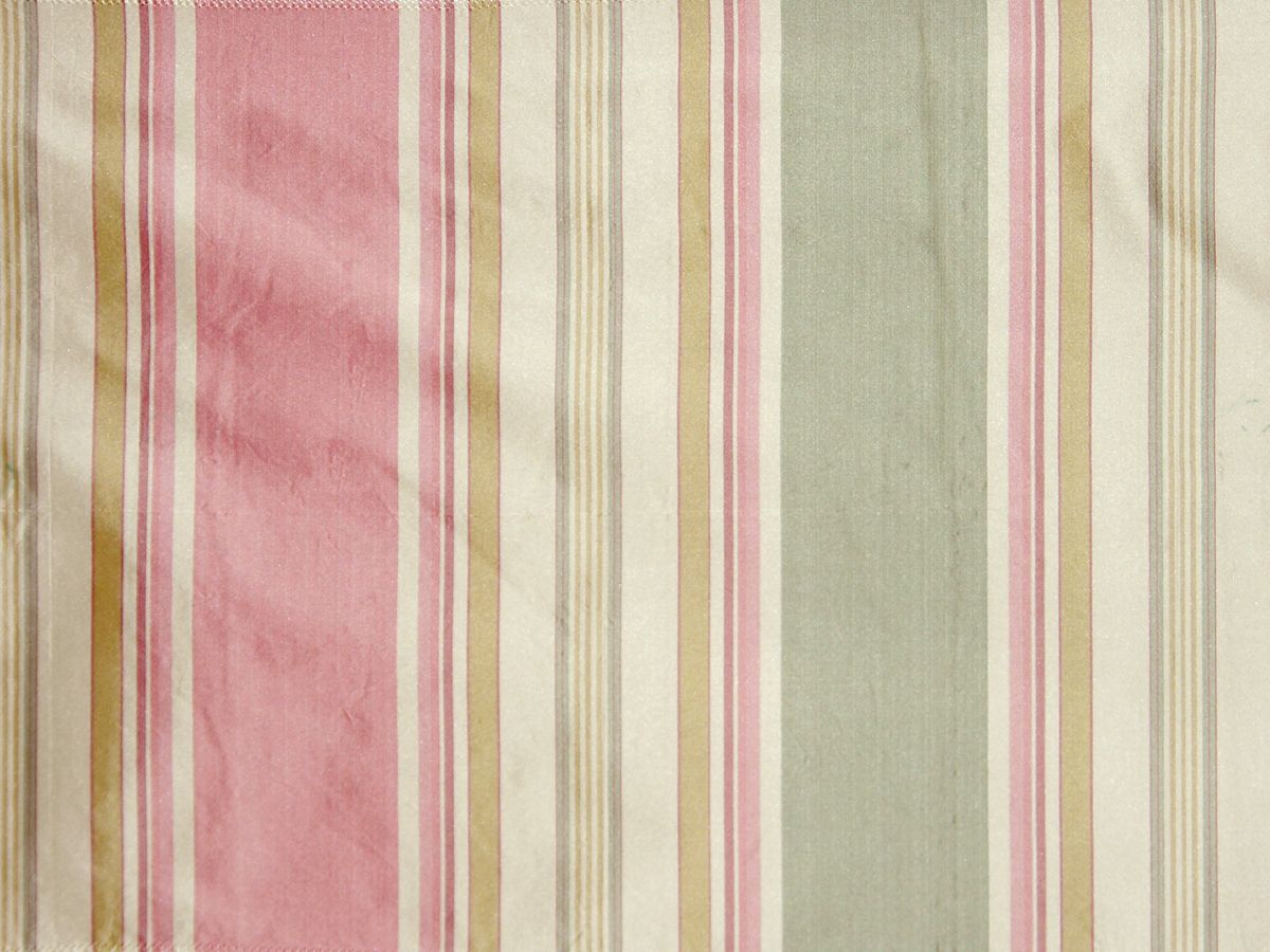 Scalamandre TT 00012003 STRAWBERRY CARAMEL ARIEL STRIPE Fabric - Eade's Wallpaper