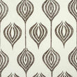 LEE JOFA MODERN TULIP.WHITE/C.0 TULIP WHITE/CHOCOLATE Fabric - Eade's Wallpaper