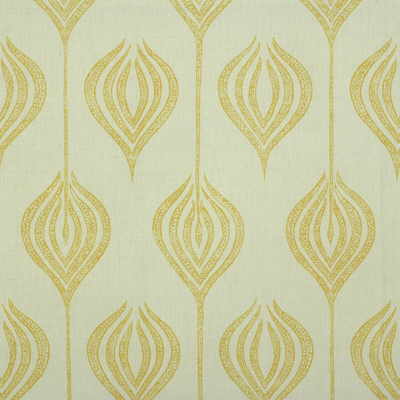LEE JOFA MODERN TULIP.WHITE/Y.0 TULIP WHITE/YELLOW Fabric - Eade's Wallpaper