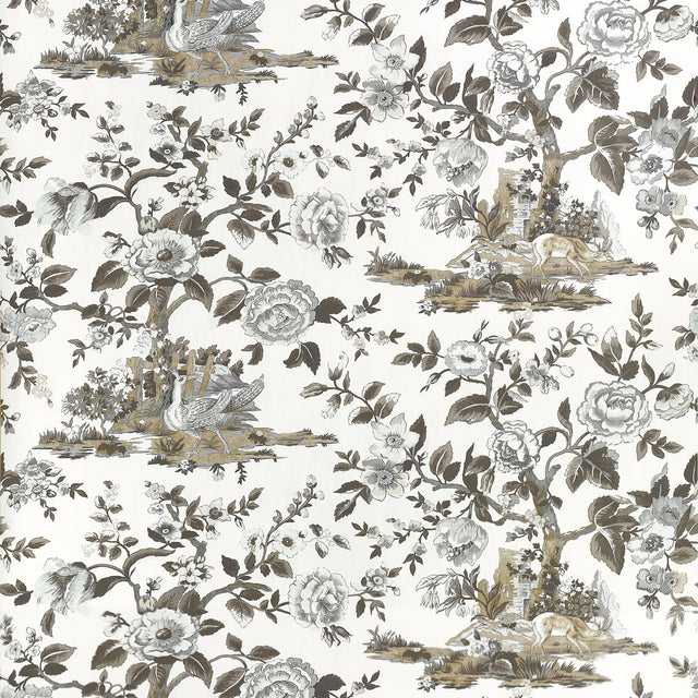 Thibaut FOREST LODGE TWW10540 in Brown and White Wallpaper -