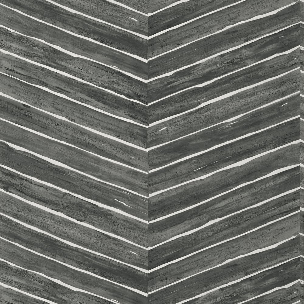 Thibaut TWW14574 WOOD HERRINGBONE Charcoal Wallpaper