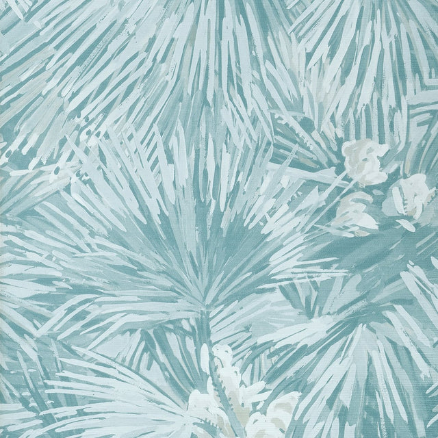 Thibaut PALMIER WIDE WIDTH TWW34099 in Spa Blue Wallpaper - 