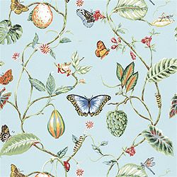 Thibaut T3141 LILLIAN Blue Wallpaper