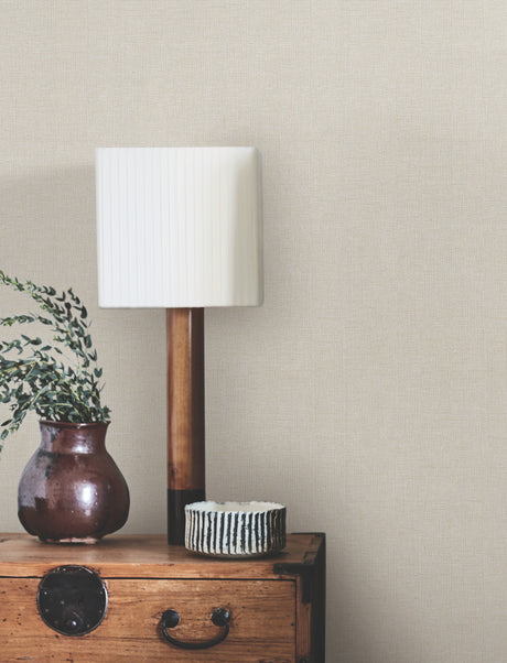 York UD2554N Hardy Linen Powder Sand Wallpaper