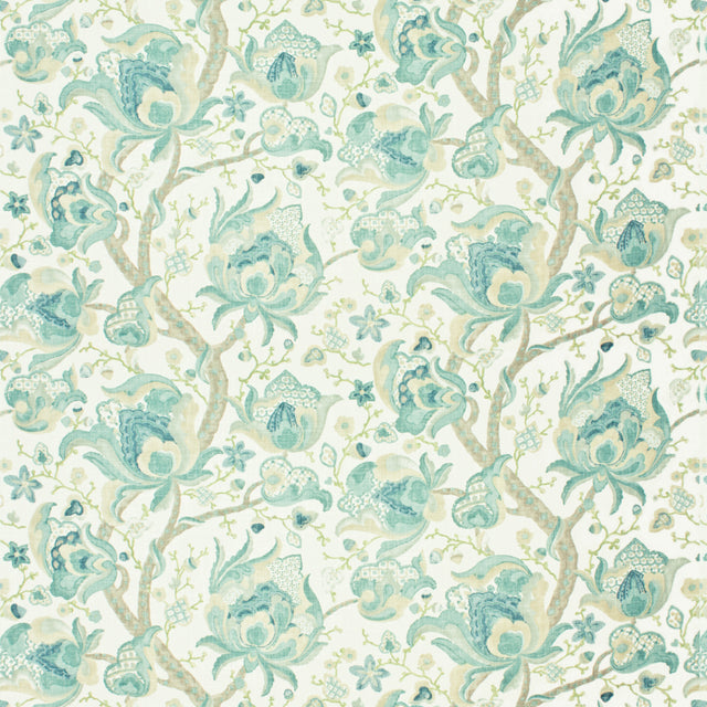 STOUT UDAL-2 UDALL 2 TEAL Fabric - Eades Wallpaper & Fabric