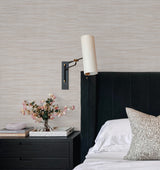York Wallcoverings UW1000N Sari Silk Dove Faux Fabric Wallpa