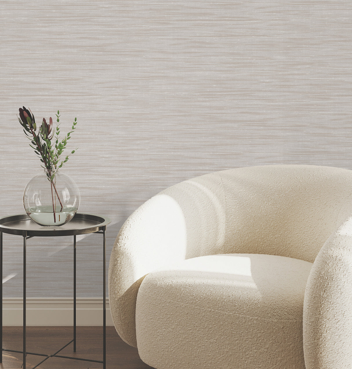 York Wallcoverings UW1000N Sari Silk Dove Faux Fabric Wallpa