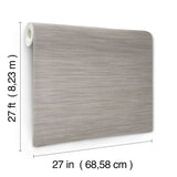 York Wallcoverings UW1002N Sari Silk Grey Faux Fabric Wallpa