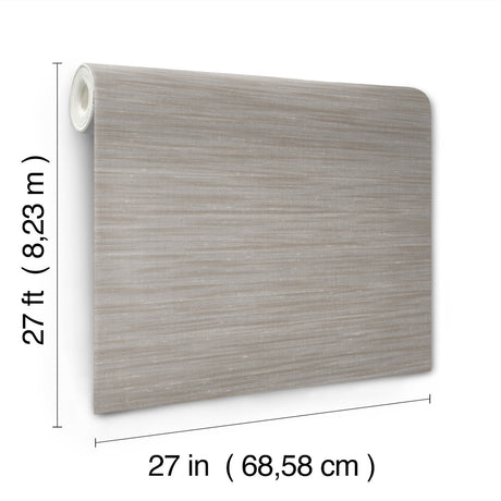 York Wallcoverings UW1002N Sari Silk Grey Faux Fabric Wallpa